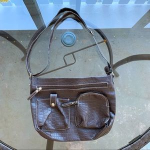 Brown Stone Pattern Lightweight Purse